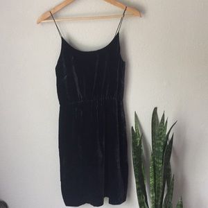 J. Crew Velvet Silk Blend Navy Sleeveless Dress